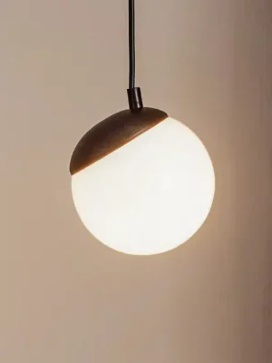 Závěsné světlo Sfera, 1-světelný, sklo, kov, černá Super Cena