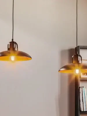Nová Kolekce Závěsné světlo Felix, černá/zlatá antik, 2 žárovky
