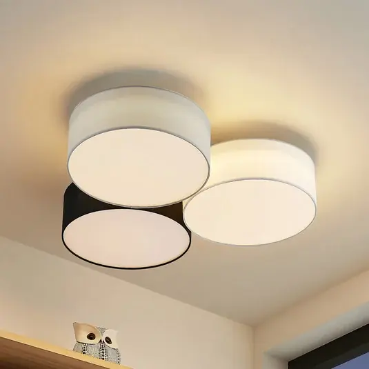 Značkový Lindby Janita LED stropní svítidlo, 3 světla, tříbarevné