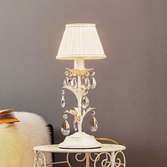 Stolní lampa Karen výška 40 cm slonová kost Nejprodávanější