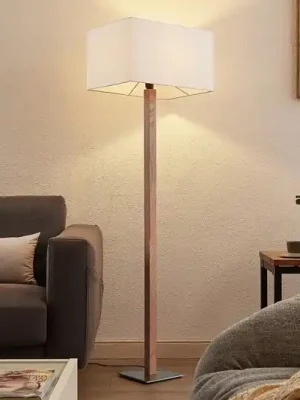 Poslední Šance Lucande Heily stojací lampa, hranatá, bílá