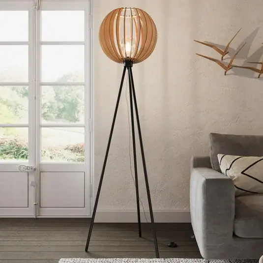 Dokud Zásoby Vydrží Stojací lampa Envostar Clay, kov/březová překližka