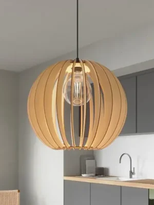 Envostar Clay závěsné světlo z březové překližky Ø 40 cm Levný