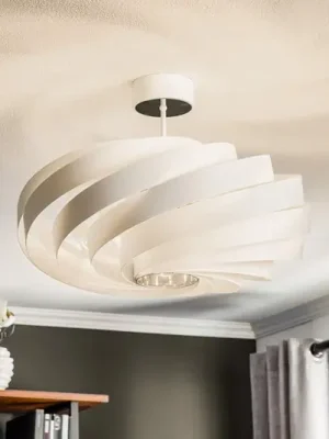 Vrácení Zdarma Stropní světlo Vento, bílé, Ø 60 cm, kov, E27