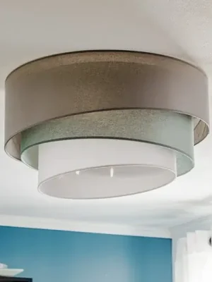 Nejlepší Cena Euluna Trio monocolor stropní světlo, šedé, Ø 60 cm, textilní