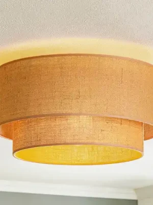 Kup Teď Stropní světlo Boho, hnědé, Ø 45 cm, textil