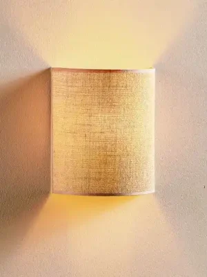 Nejprodávanější Nástěnné svítidlo Euluna z juty, hnědá barva, textil, výška 24 cm, E27