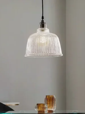 Akční Cena Závěsné světlo Leana, sklo čiré, jednožárovkové, chrom