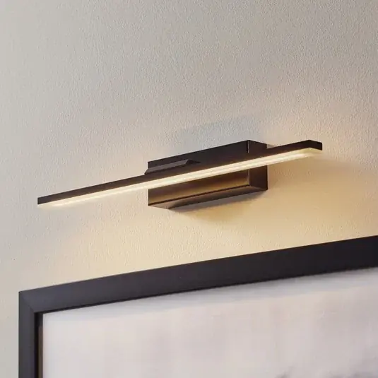 Značkový Nástěnné svítidlo LED Miroir 40 cm černé 3000K