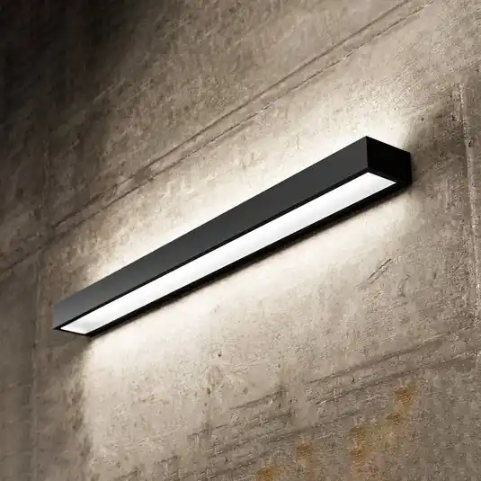 Časově Omezené Nástěnné svítidlo Mera LED, šířka 80 cm, černá, 4000K