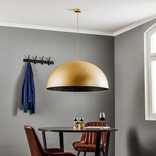 Oblíbený Závěsné světlo Fera, zlaté/černé skvrnité, Ø90cm