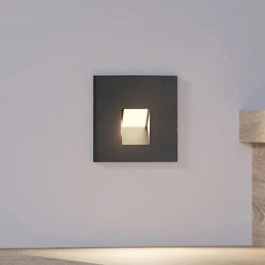 Arcchio LED vestavné svítidlo Vexi, 7,5 cm x 7,5 cm, černá, CCT Ověřený