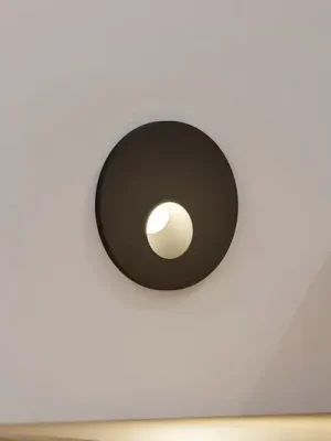 Arcchio LED vestavné svítidlo Vexi, Ø 7,5 cm, černá, hliník, CCT Levný
