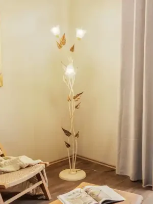 Akční Cena Stojací lampa Vanda ve florentském stylu, slonová kost