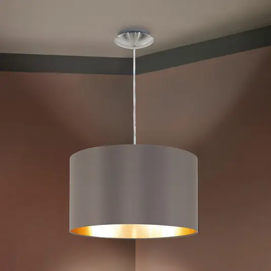 Koupit Online Maserlo textilní závěsné světlo, cappuccino, 38 cm