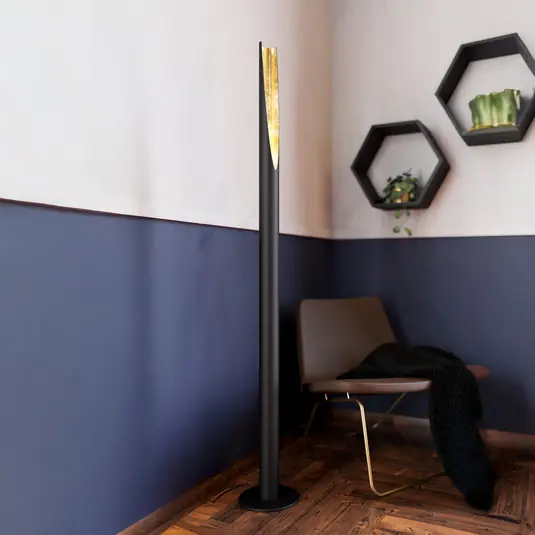 Dokud Zásoby Vydrží LED stojací lampa Lackierbox v černé a zlaté