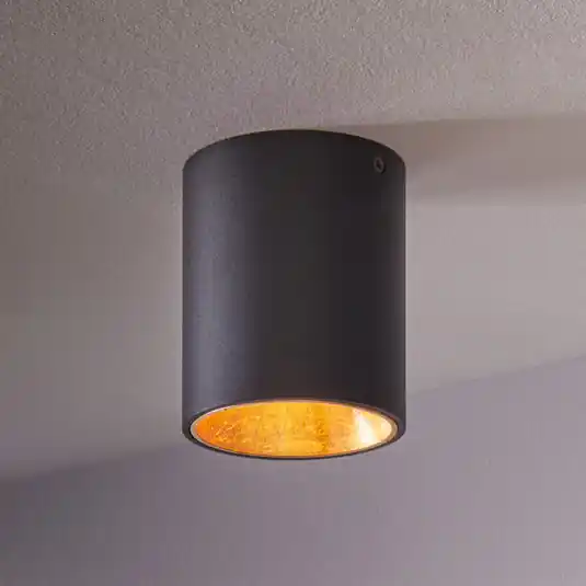 Nová Kolekce LED stropní svítidlo Polasso, kulaté, černá-zlatá