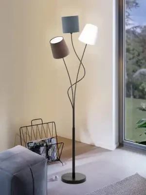 Stojací lampa Maronda se třemi textilními stínidly Vrácení Zdarma