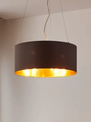 Maserlo textilní závěsné světlo, cappuccino, 53 cm Nízká Cena