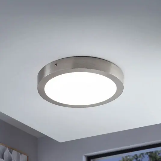 Dokud Zásoby Vydrží EGLO connect Fueva-C stropní kulaté 30cm nikl