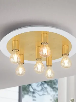 LED stropní svítidlo Passano 6žár. zlatá Bezpečná Platba