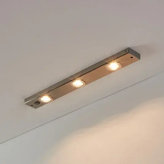 Kob LED podlinkové světlo s vypínačem, nikl mat Aktuální