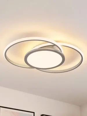Stropní svítidlo Lucande LED Senne, 63 cm, stříbrná, hliník Nízká Cena