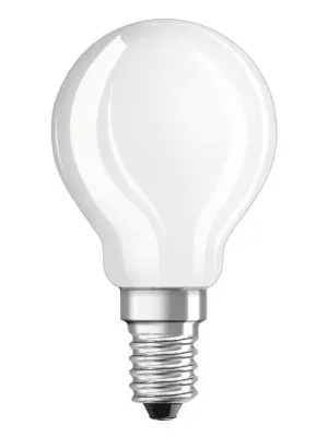 Značkový LED žárovka tvar kapky E14 4,2 W 827 matná, sada 2 ks