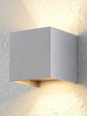 Výprodej Nástěnné svítidlo Arcchio Zuzana, hranaté, barva hliníku, G9, 10 cm
