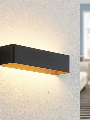 Arcchio LED nástěnné světlo Karam, 37 cm, černé, kov, nahoru/dolů Aktuální
