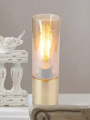 Jen Po Omezenou Doba Stolní lampa Annika, mosaz-jantar