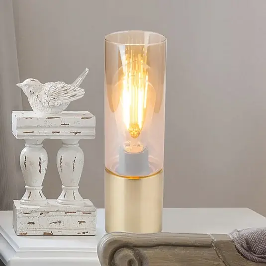 Jen Po Omezenou Doba Stolní lampa Annika, mosaz-jantar