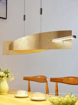 Finální Výprodej Lucande LED závěsné svítidlo Marija, 101 cm, zlatá barva, stmívatelné