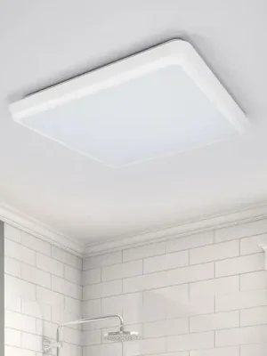 Arcchio LED stropní svítidlo Augustin, 30 x 30 cm, bílé, IP54 Oblíbený