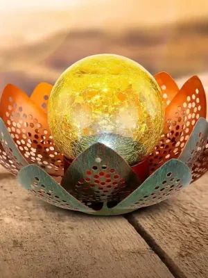Sleva LED solární světlo 33655, květina, Ø 22 cm
