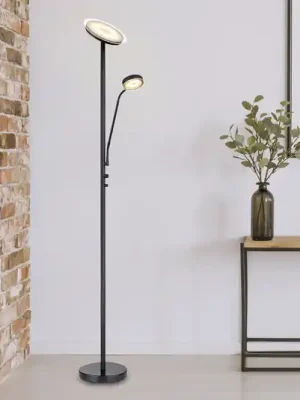 Nakupujte Hned LED stojací lampa Ernst s pružným ramenem, černá