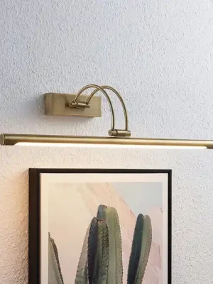 Objednat Nyní Lucande LED obrazové svítidlo Dimitrij, zakřivené, mosaz, kov