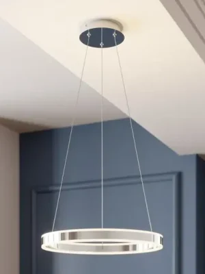 Závěsné svítidlo Lucande LED Lyani, Ø 50 cm, chrom, stmívatelné Cenově Výhodný