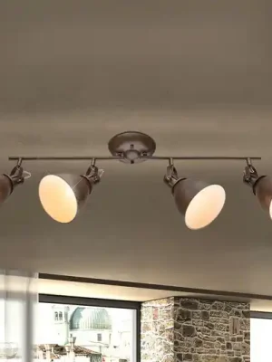 Akce Giorgio - 4bodový stropní spot, rezavě hnědá barva