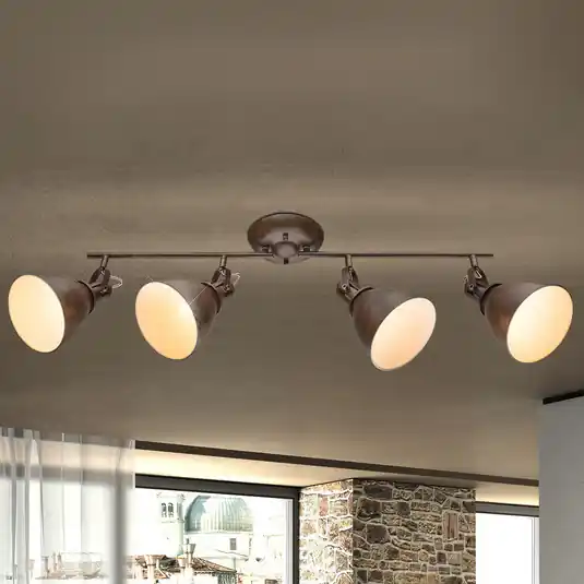 Akce Giorgio - 4bodový stropní spot, rezavě hnědá barva