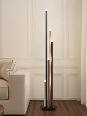 Stojací lampa Lucande LED Stoika, 150 cm, 5 světel, kov Akce