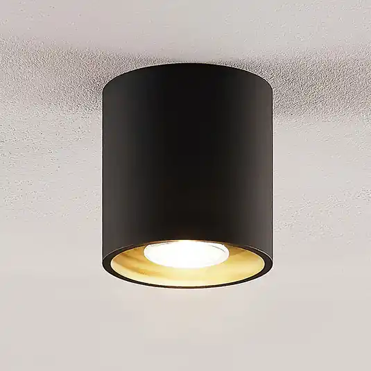 Akce Lindby Parvin downlight hliník, kulatý, černý