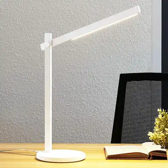 Akční Cena Stolní LED lampa Lindby Loretta, výška 43 cm, bílá, CCT
