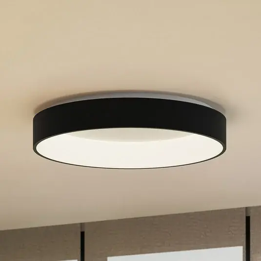 Vrácení Zdarma Arcchio LED stropní svítidlo Aleksi, Ø 60 cm, černá, kov, CCT