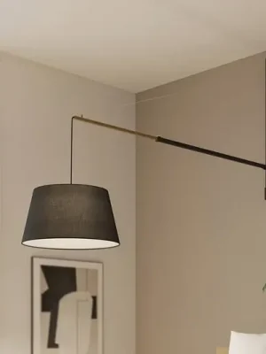 Koupit Online Nástěnné svítidlo Lucande Beleza, výška 150 cm, výsuvné, textilní
