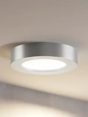 Kup Teď Stropní svítidlo Prios LED Edwina, stříbrné, 12 cm, CCT, IP44