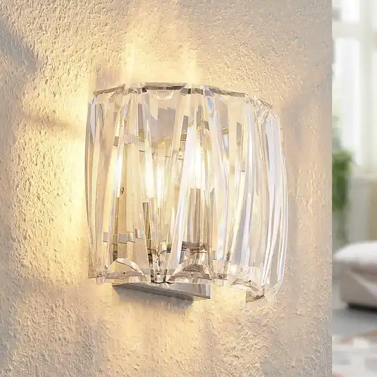 Akční Cena Nástěnné svítidlo Lindby Sofia, transparentní, akryl, 23 cm