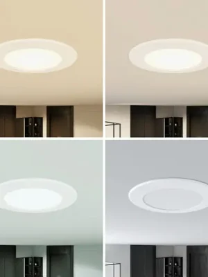 Vestavné bodové svítidlo Prios LED Rida, bílé. Ø 12 cm, CCT, IP44 Akční Nabídka