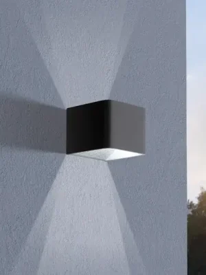 LED venkovní nástěnné svítidlo Doninni 1, černá, šířka 13 cm, 2 svítidla. Nová Kolekce