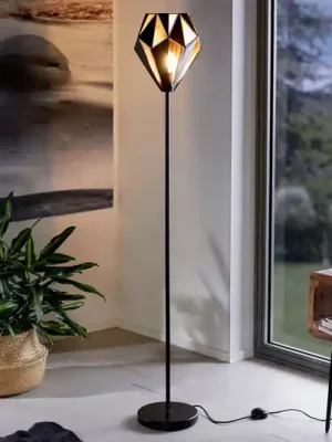 Objednat Nyní Stojací lampa Carlton z oceli, černá/měď